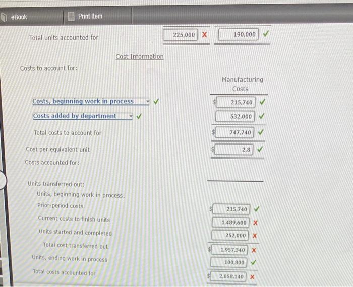 and Finishing. All manufacturing costs are added uniformly for all processes. The