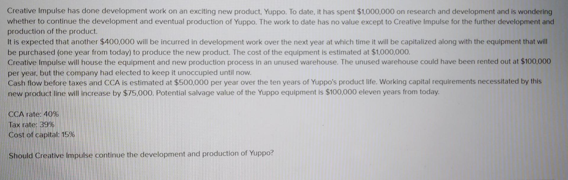 Creative Impulse has done development work on an exciting new product,