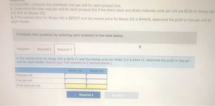 department. The activities, costs, and drivers associated with these two manufacturing processes