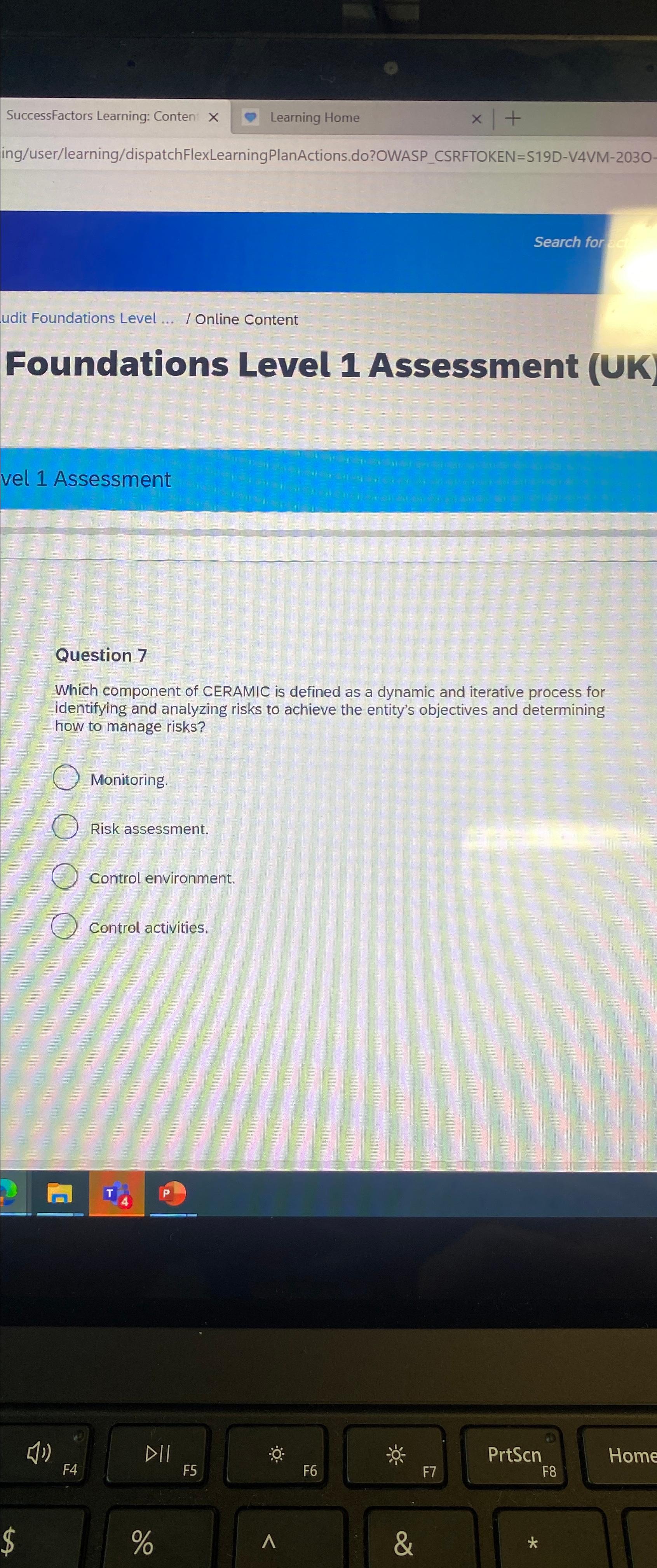  SuccessFactors Learning: Conten Learning Home ing/user/learning/dispatchFlexLearningPlanActions.do?OWASP_CSRFTOKEN=S19D-V4VM-2030 Search for udit Foundations Level