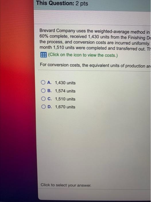 system. The Packaging Department started the month with 240 units in process