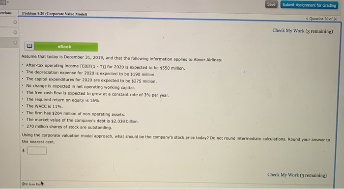 flows (FCFS) during the next 3 years, after which FCF is expected