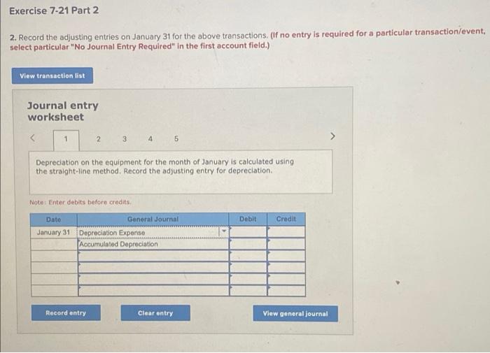 transactions (LO7-4, 7-7) [The following information applies to the questions displayed below.]