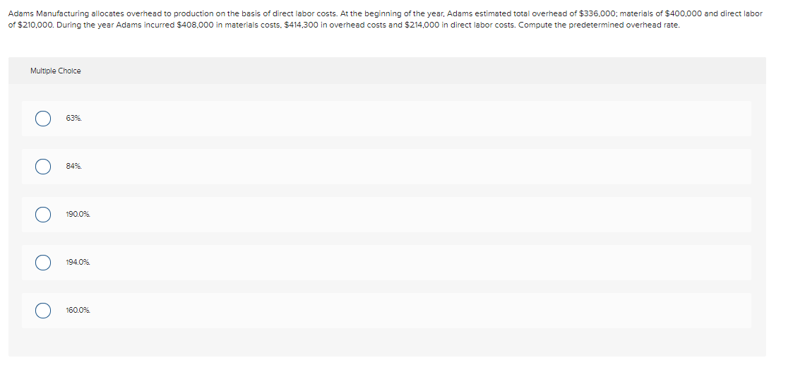  Multiple Choice 63% 84% 190.0% 194.0% 160.0%