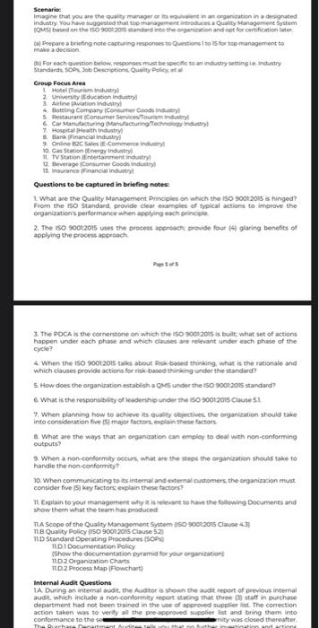 Can simeone please answer these for me. I'll rate good. Scenario: Imagine
