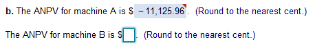 C Unequal livesANPV approach Evans Industries wishes to select the best of
