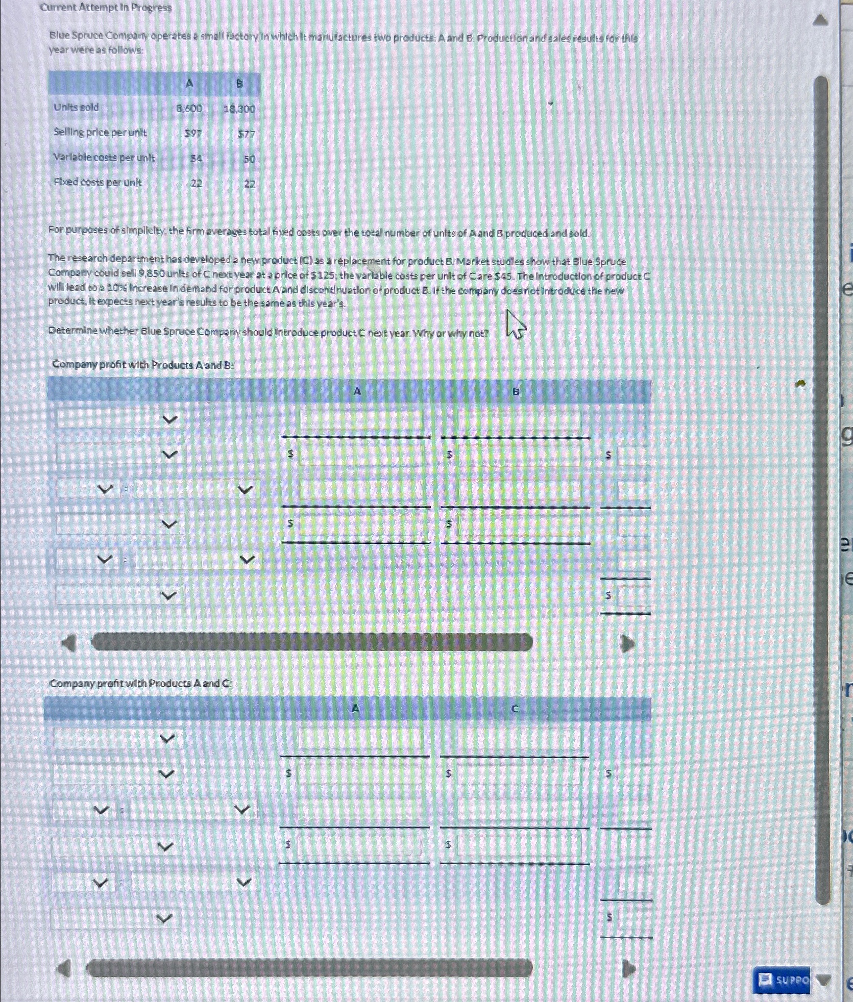  Current Attempt in Progress Blue Spruce Compary operates a small factoryln