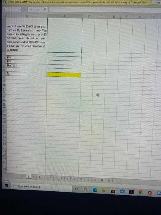 please show work O PROTECTED VIEW Be careful-files from the internet