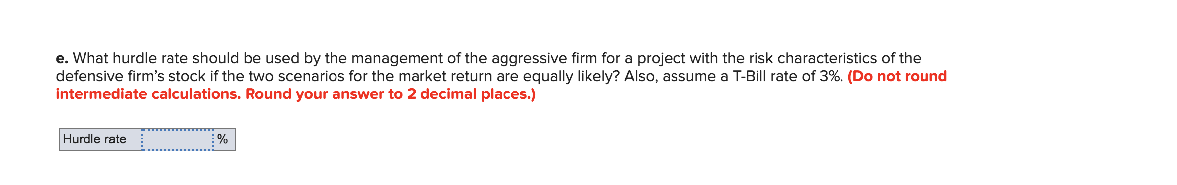 analyst's expected return on two stocks in two particular scenarios for the
