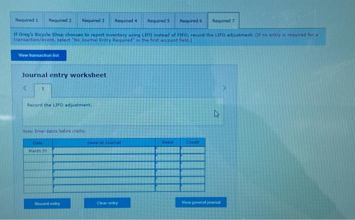 Complete this question by entering your answers in the tabs below. Greg's