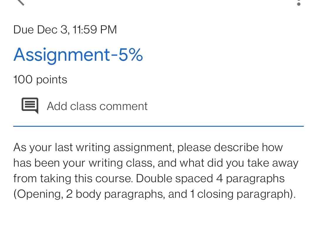  business communications Due Dec 3, 11:59 PM Assignment-5% 100 points Add
