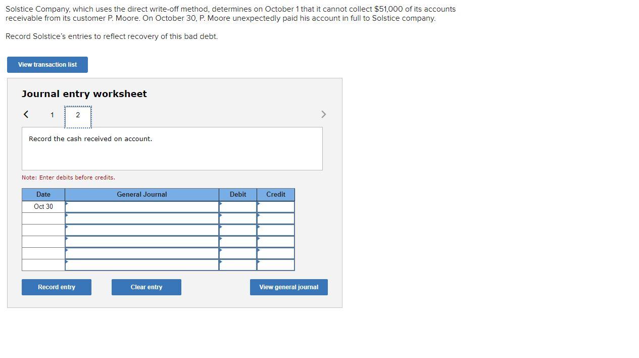 1 that it cannot collect $51,000 of its accounts receivable from its