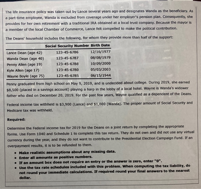 H. and Wanda B. Dean are married and live at 431 Yucca