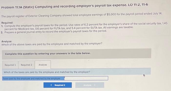 final answers to 2 decimal places.) Exercise 10.7 (Static) Journalizing payroll transactions.