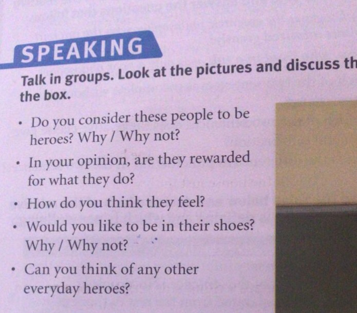  I have speaking about these questions. My heroe would be the
