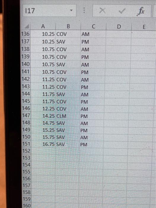COV 20 9.50 CLM 21 9.50 CLM 10.00 COV 23 10.00 COV