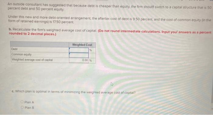 68 The aftertax cost of debt is 8.50 percent, and the cost