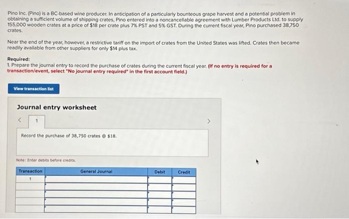 Please Answer to this Pino inc. (Pino) is a BC-based wine producet.