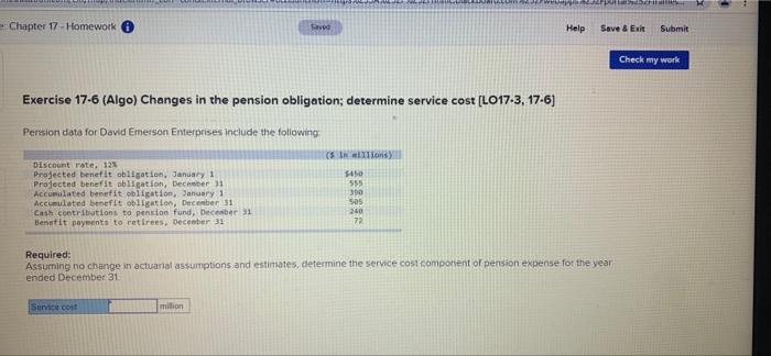  Chapter 17 - Homework Savo Help Save & Exit Submit Check