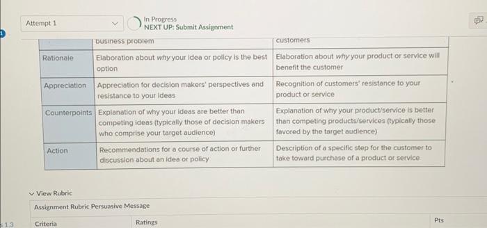 include the far left column (disregard the middle column labeled "Internal Messages")