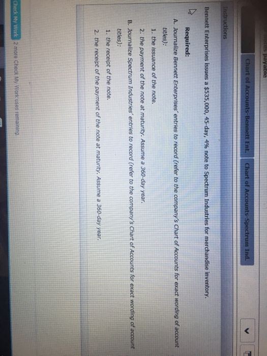  m Ind. Bennett Enterprises issues a $535,000, 45-day, 4% note to