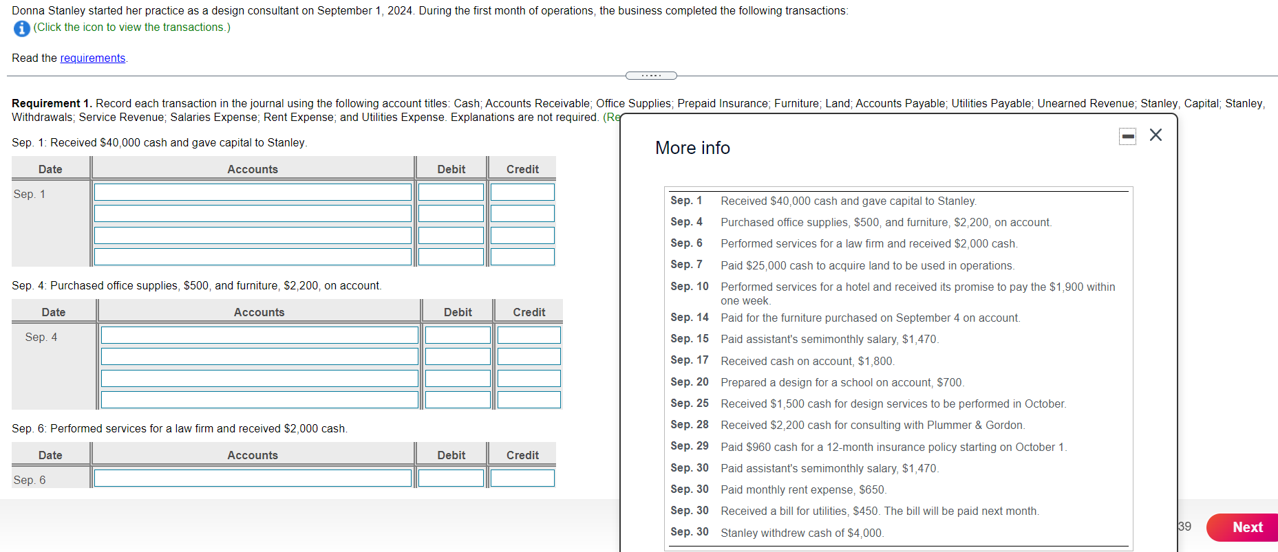  Donna Stanley started her practice as a design consultant on September
