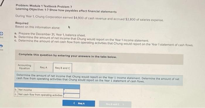 cash revenue and accrued $2,800 of salaries expense. Required Based on this
