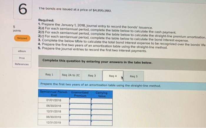 Issuance. 2 For each semiannual period, complete the table below to calculate