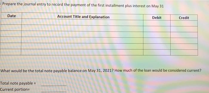 Payable $60,000 70,000 30,000 On March 1, Razul and Amy added a