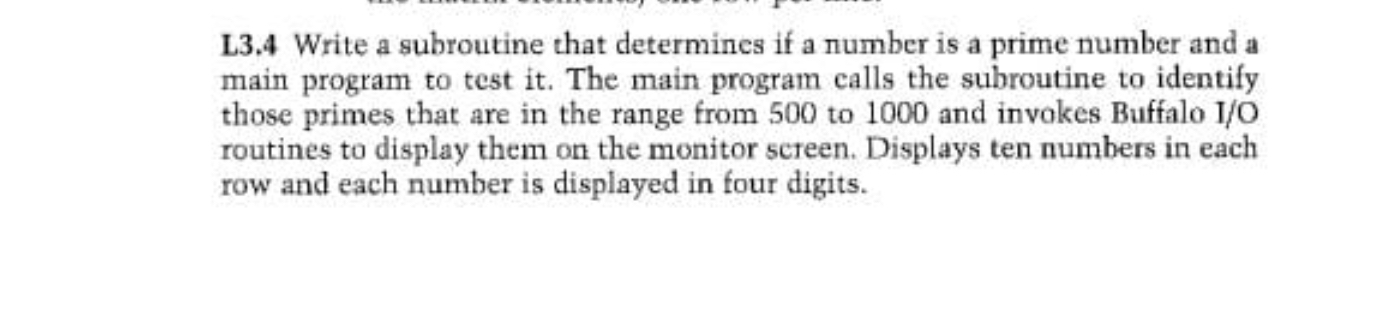  L3.4 Write a subroutine that determines if a number is a
