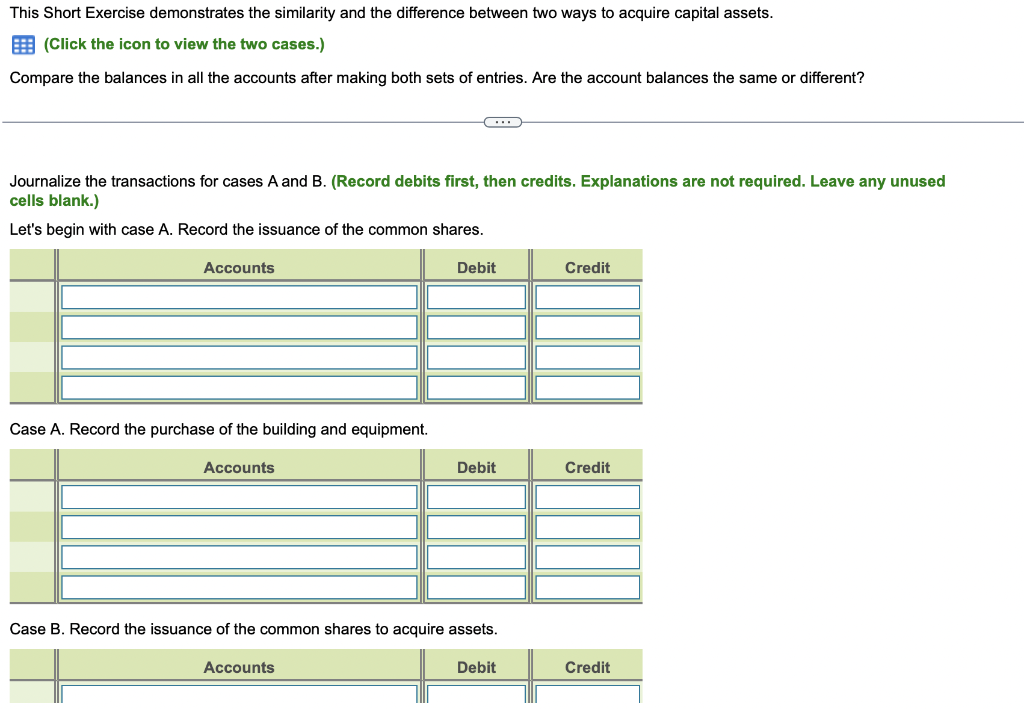  This Short Exercise demonstrates the similarity and the difference between two