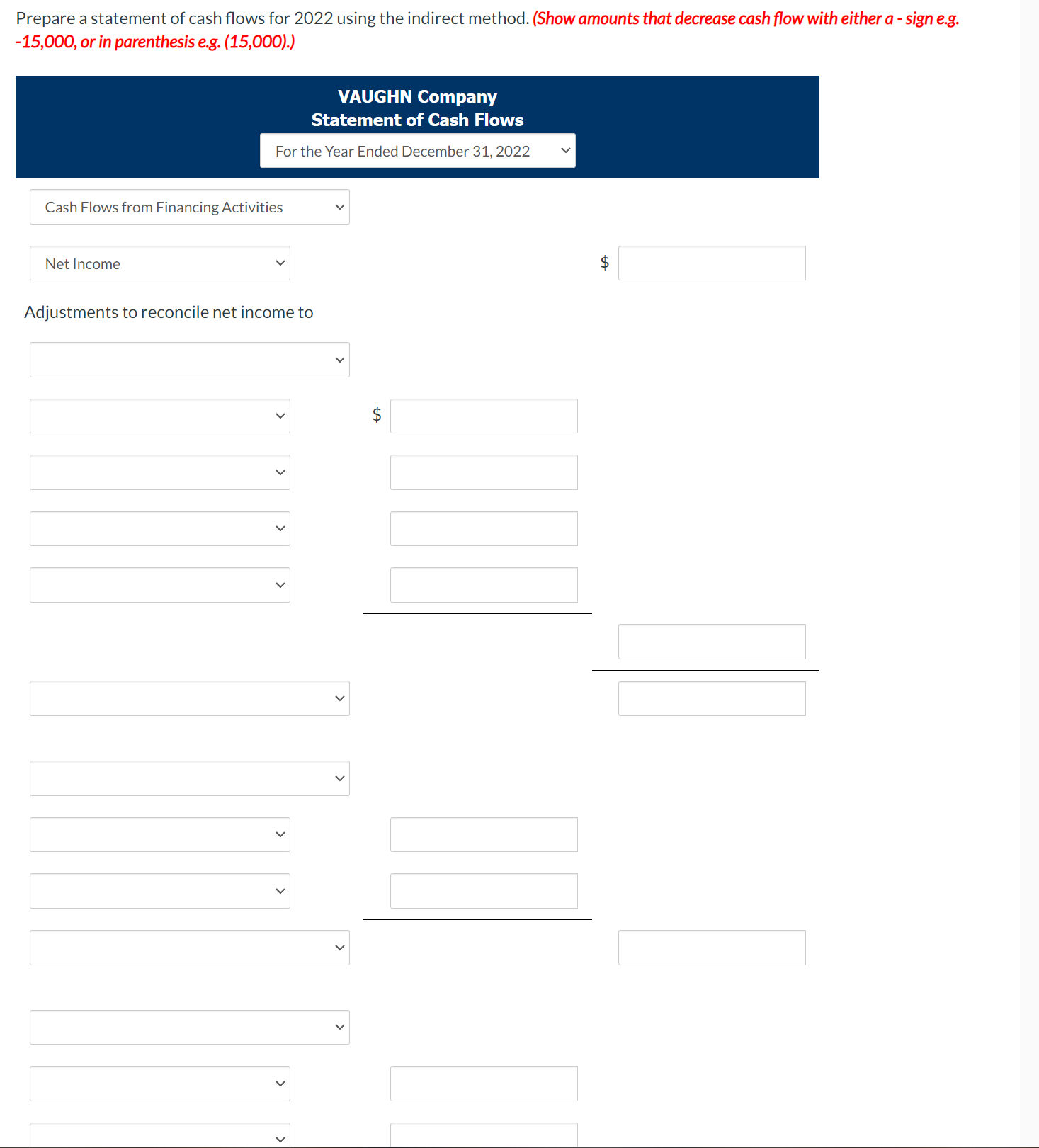 Attempts: 0 of 4 used Submit Answer The following are comparative balance
