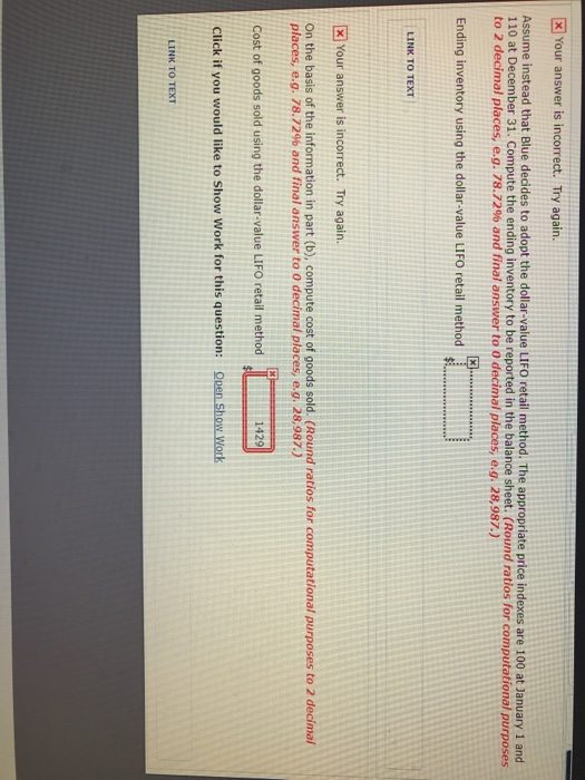  Please answer these accounting questions! Thank you Your answer is incorrect.