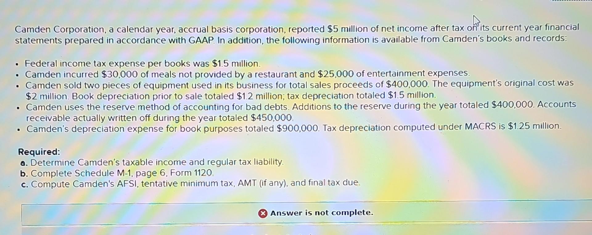  Need help with 5d and 8c and required C please Only
