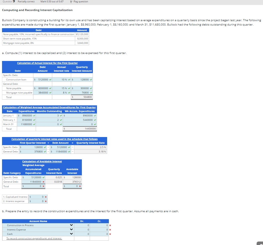 Please help me solve the parts I am missing on this question.