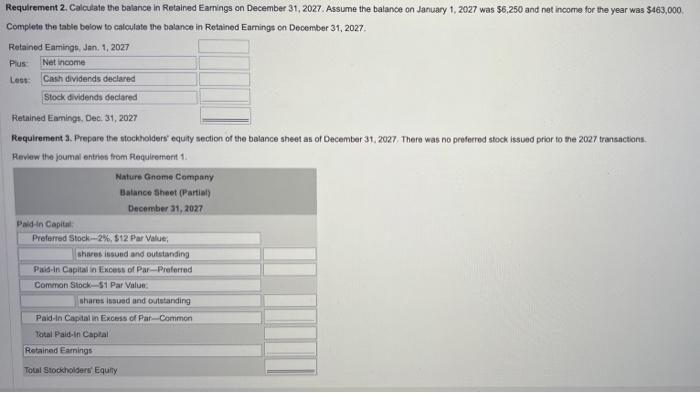 balance in Common Stock on January 1, 2027 was $200,000 and included