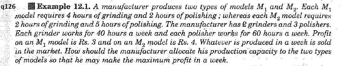 I need the answer as soon as possible 9126 Example 12.1. A
