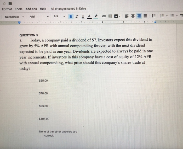  Format Tools Add-ons Help All changes saved in Drive Normal text,