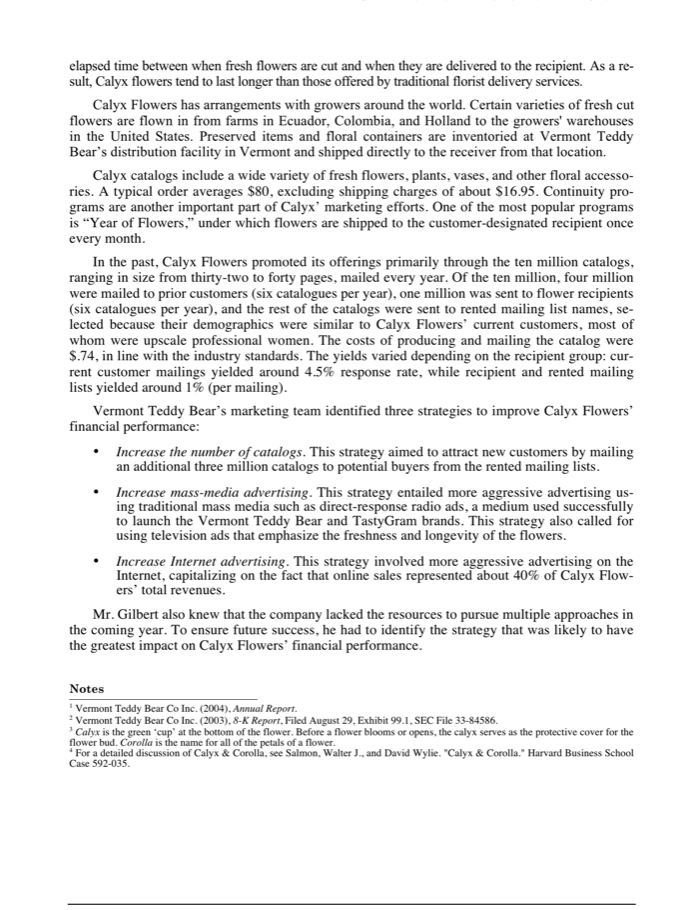 and CEO of the Vermont Teddy Bear Company, was reviewing a report