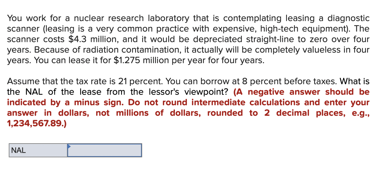 a diagnostic scanner (leasing is a very common practice with expensive, high-tech