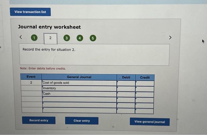 of the five independent situations below, prepare a journal entry that summarizes