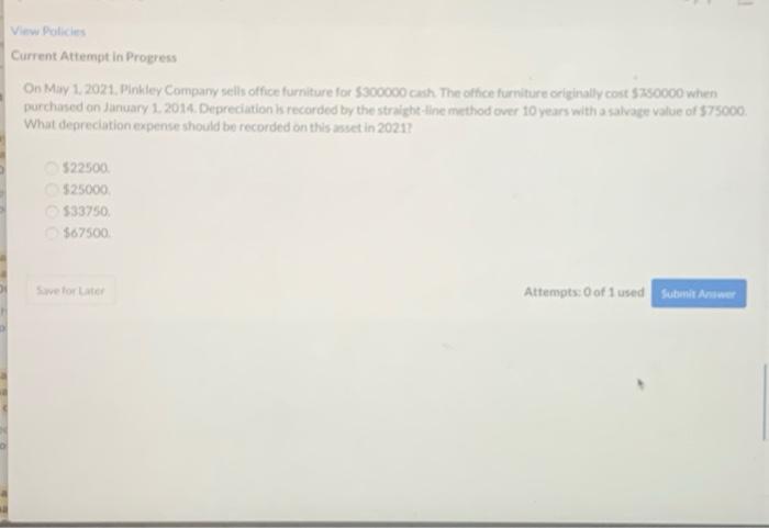  Vi Current Attempt in Progress On May 1, 2021. Pinkley Company