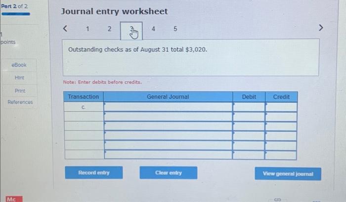 statement, an $270 check written by Organic Fruits was mistakenly drawn against