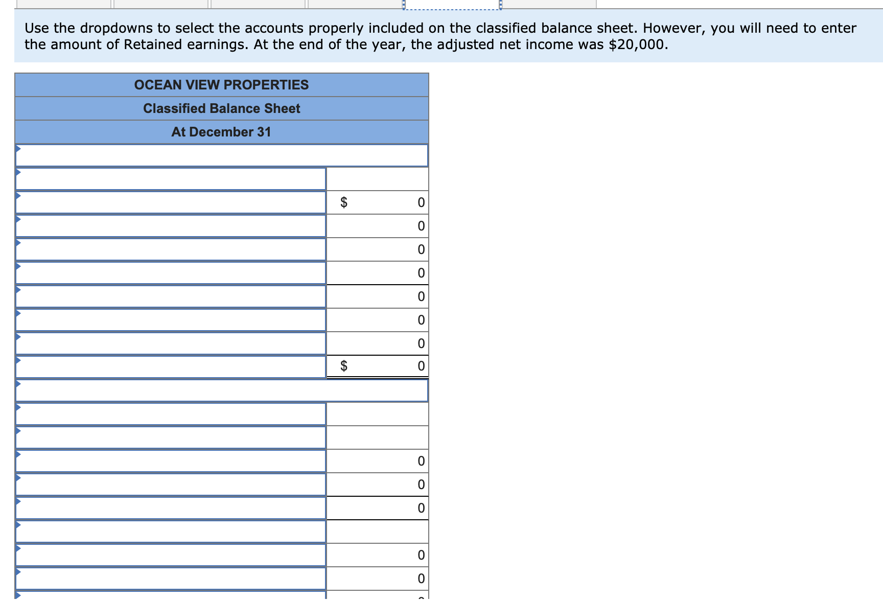 to affect income statement accounts. Record the transaction. ote: Enter debits before