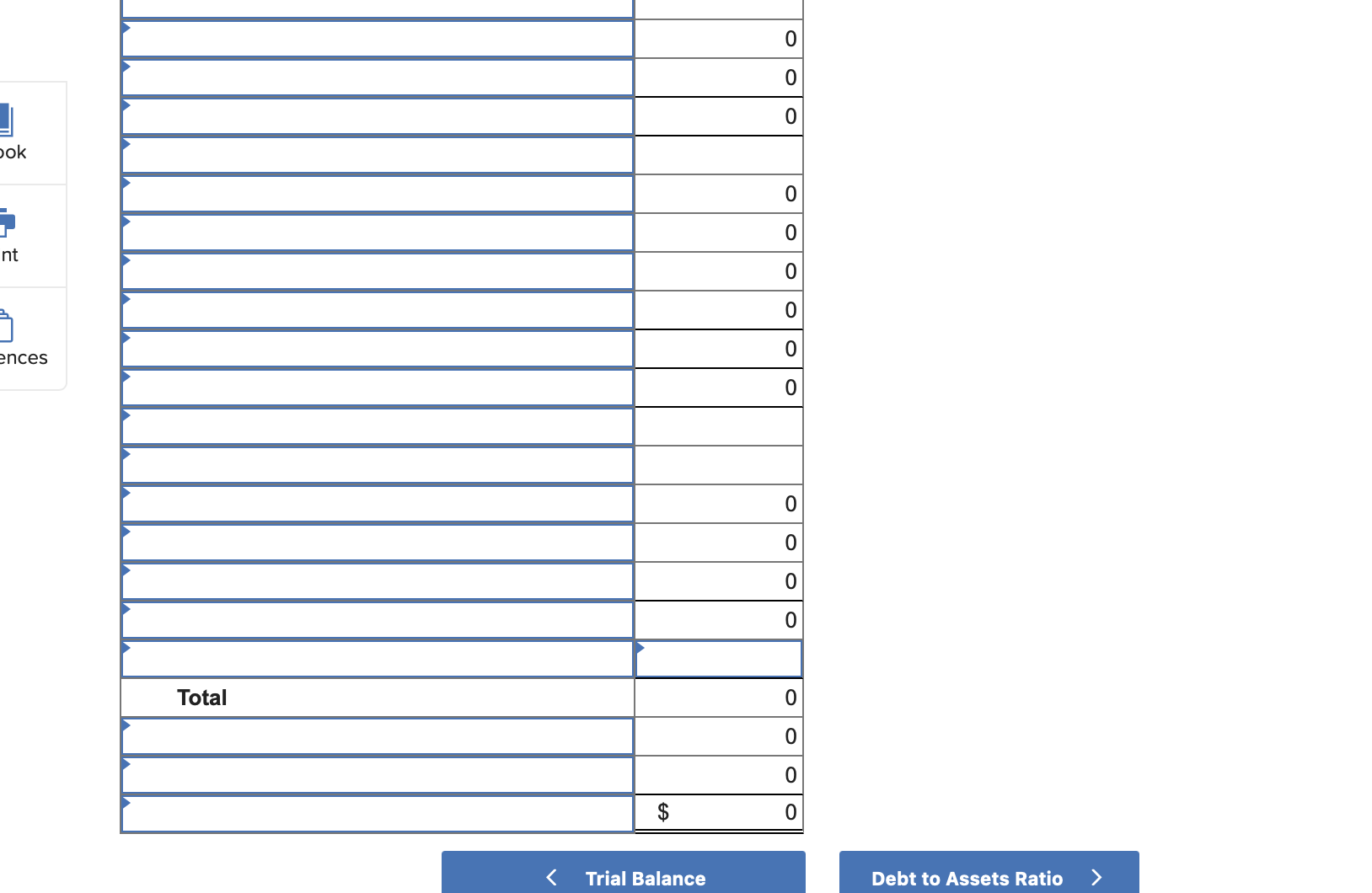 credits. Prepare the closing entry for Dividends. Record the transaction. Note: Enter