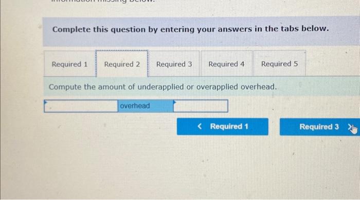 underapplied or overapplied overhead. 3. Prepare a schedule of cost of goods