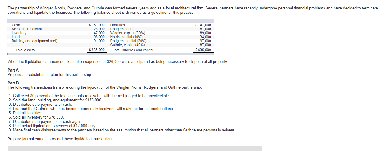 Please help with 9a and please show calculations The partnership of