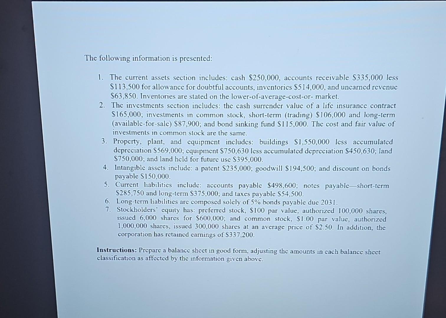 below is the balance sheet of Belize Telemedia Limited for the year