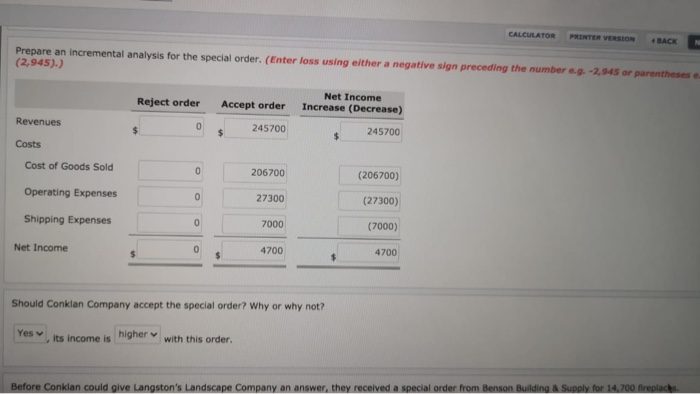 manufactures outdoor fireplaces. For the first 9 months of 2020, the company