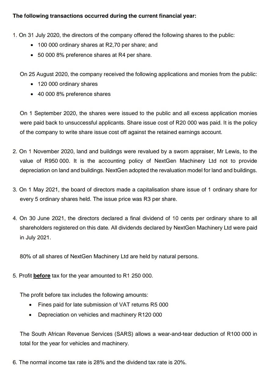 MINUTES) NextGen Machinery Ltd ("NextGen") is a well-known public company that manufactures